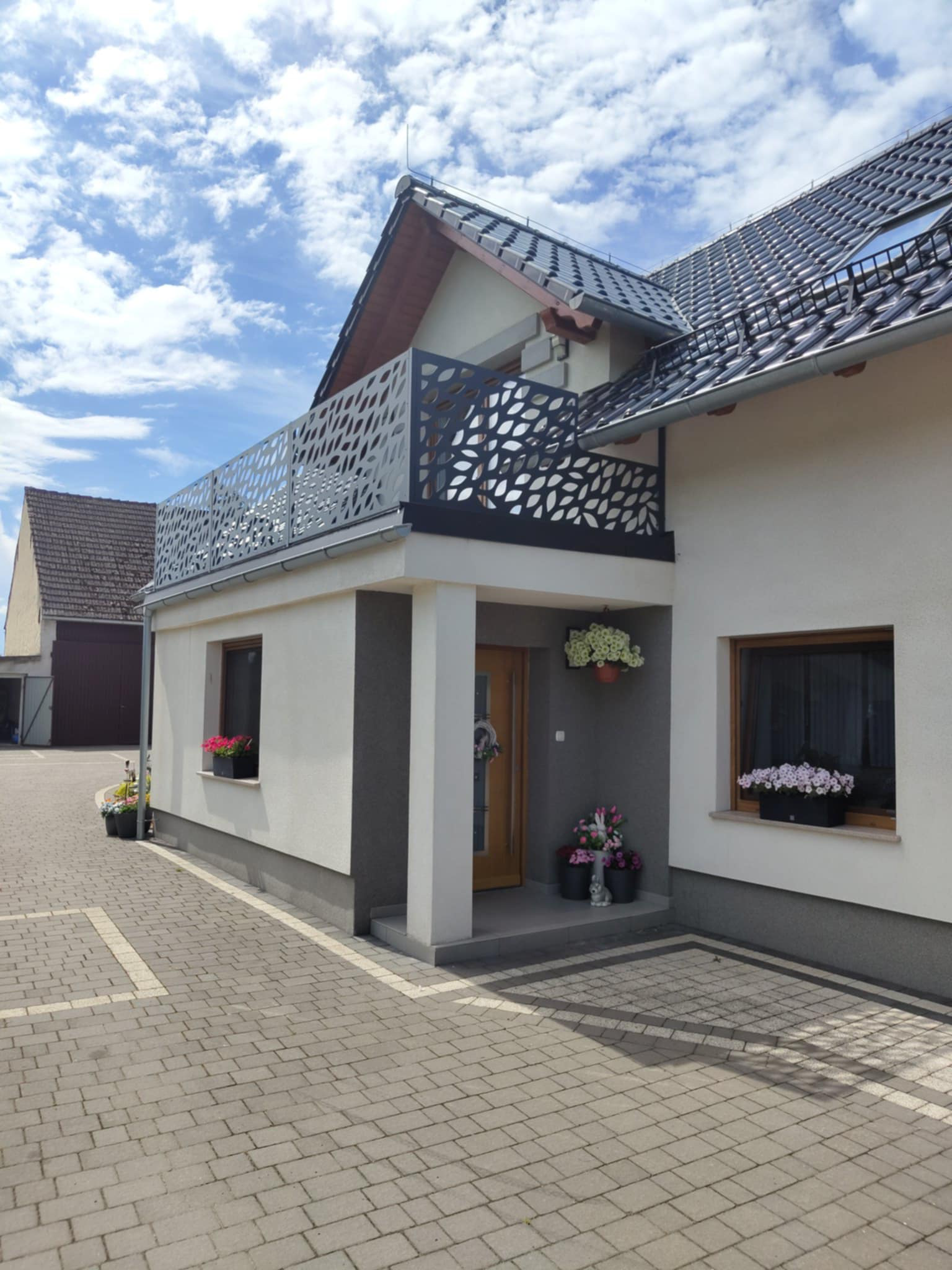 balkon nowoczesny wzor wypalany w blaszy opolskie